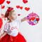 Winlyn 12 Sets Heart Wreath Ornaments Decorations Valentine Crafts Kits for Kids Classroom DIY Valentine's Day Heart Wreath Assorted Heart Cutouts Foam Stickers Googly Eyes Valentine Gift Exchange
